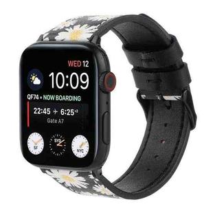 Printed Leather Watch Band For Apple Watch Series 8&7 41mm / SE 2&6&SE&5&4 40mm / 3&2&1 38mm(J)