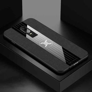 For OnePlus 6 XINLI Stitching Cloth Texture Shockproof TPU Protective Case(Black)