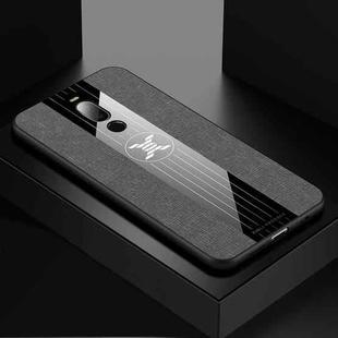 For Meizu Note 8 XINLI Stitching Cloth Texture Shockproof TPU Protective Case(Grey)