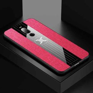 For Meizu Note 8 XINLI Stitching Cloth Texture Shockproof TPU Protective Case(Red)