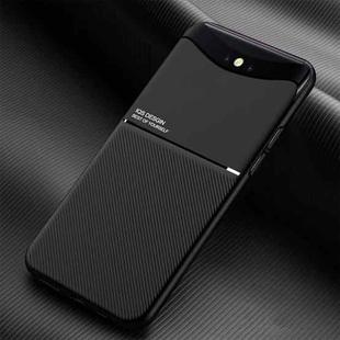 For OPPO Find X Classic Tilt Strip Grain Magnetic Shockproof PC + TPU Case(Black)