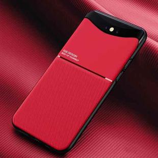 For OPPO Find X Classic Tilt Strip Grain Magnetic Shockproof PC + TPU Case(Red)