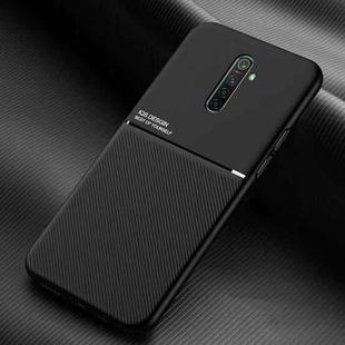 For OPPO Realme X2 Pro Classic Tilt Strip Grain Magnetic Shockproof PC + TPU Case(Black)