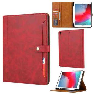 Calf Texture Double Fold Clasp Horizontal Flip Leather Case with Photo Frame & Holder & Card Slots & Wallet For iPad 9.7 (2018/2017) / Air 2(Red)