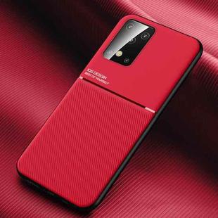For Samsung Galaxy S20 Ultra Classic Tilt Strip Grain Magnetic Shockproof PC + TPU Case(Red)