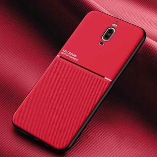 For Huawei Mate 9 Pro Classic Tilt Strip Grain Magnetic Shockproof PC + TPU Case(Red)