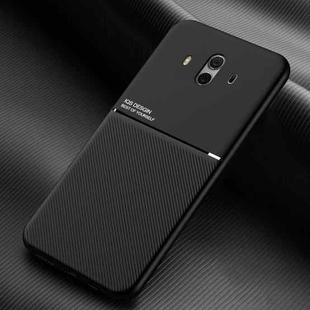 For Huawei Mate 10 Classic Tilt Strip Grain Magnetic Shockproof PC + TPU Case(Black)