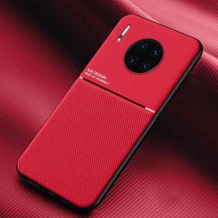 For Huawei Mate 30 Classic Tilt Strip Grain Magnetic Shockproof PC + TPU Case(Red)