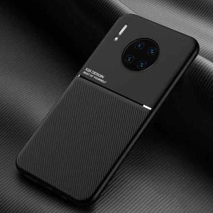 For Huawei Mate 30 Pro Classic Tilt Strip Grain Magnetic Shockproof PC + TPU Case(Black)