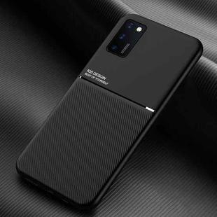 For Huawei Honor V30 Pro Classic Tilt Strip Grain Magnetic Shockproof PC + TPU Case(Black)