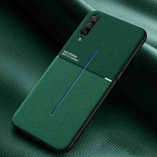 For vivo iQOO Classic Tilt Strip Grain Magnetic Shockproof PC + TPU Case(Green)