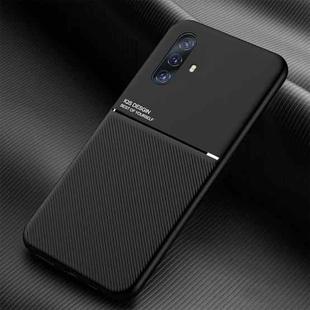 For vivo X30 Classic Tilt Strip Grain Magnetic Shockproof PC + TPU Case(Black)