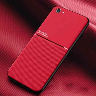 For vivo Y83 Classic Tilt Strip Grain Magnetic Shockproof PC + TPU Case(Red)