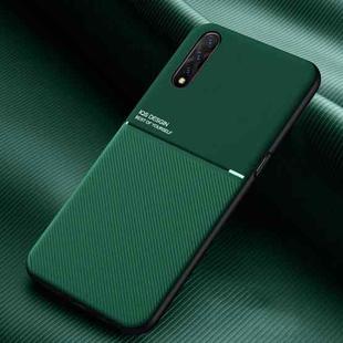 For vivo Z5 Classic Tilt Strip Grain Magnetic Shockproof PC + TPU Case(Green)