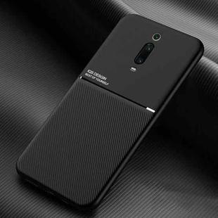 For Xiaomi Redmi K20 Pro Classic Tilt Strip Grain Magnetic Shockproof PC + TPU Case(Black)