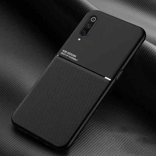 For Xiaomi Mi 9 Pro Classic Tilt Strip Grain Magnetic Shockproof PC + TPU Case(Black)