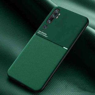 For Xiaomi CC9 Pro Classic Tilt Strip Grain Magnetic Shockproof PC + TPU Case(Green)