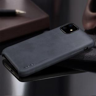 For iPhone 11 X-level Vintage Series Cowboy Texture Flexible Leather Case(Black)