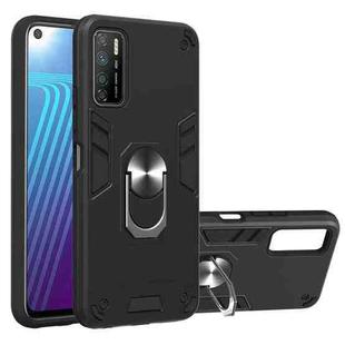 For Infinix Note 7 Lite Armour Series PC + TPU Protective Case with Ring Holder(Black)