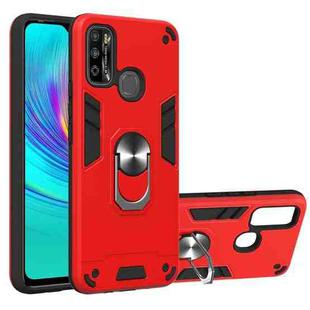 For Infinix X680 / Hot 9 Play Armour Series PC + TPU Protective Case with Ring Holder(Red)