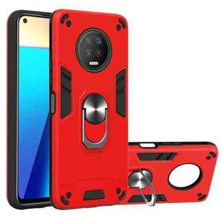 For Infinix X690 / Note 7 Armour Series PC + TPU Protective Case with Ring Holder(Red)