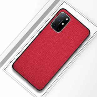 For OnePlus 8T Shockproof Cloth Texture PC + TPU Protective Case(Red)