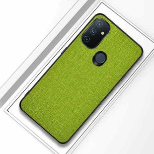 For OnePlus Nord N100 Shockproof Cloth Texture PC + TPU Protective Case(Gree)