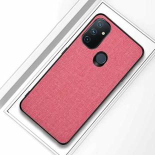 For OnePlus Nord N100 Shockproof Cloth Texture PC + TPU Protective Case(Modern Pink)