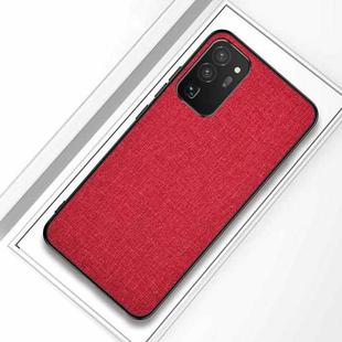 For Samsung Galaxy S21 Ultra 5G Shockproof Cloth Texture PC + TPU Protective Case(Red)