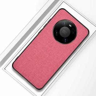 For Huawei Mate 40 Pro Shockproof Cloth Texture PC + TPU Protective Case(Modern Pink)