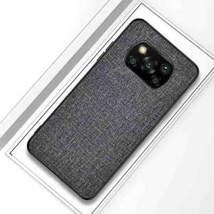 For Xiaomi Poco X3 NFC Shockproof Cloth Texture PC + TPU Protective Case(Silver Ash)