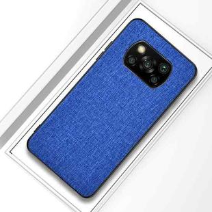 For Xiaomi Poco X3 NFC Shockproof Cloth Texture PC + TPU Protective Case(Style Blue)