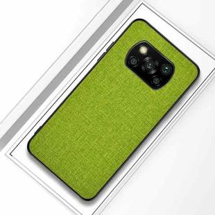 For Xiaomi Poco X3 NFC Shockproof Cloth Texture PC + TPU Protective Case(Gree)