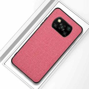 For Xiaomi Poco X3 NFC Shockproof Cloth Texture PC + TPU Protective Case(Modern Pink)