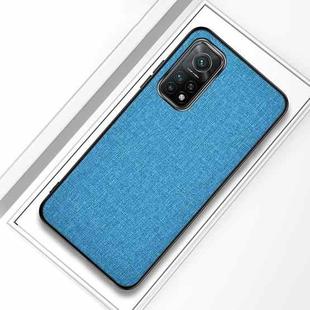 For Xiaomi Mi 10T 5G Shockproof Cloth Texture PC + TPU Protective Case(Blue)