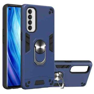 For OPPO Reno4 Pro Armour Series PC + TPU Protective Case with Ring Holder(Royal Blue)
