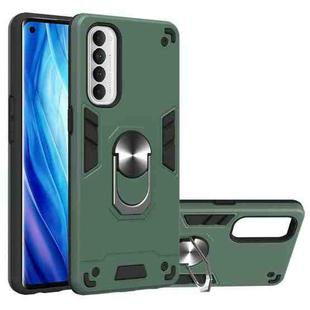 For OPPO Reno4 Pro Armour Series PC + TPU Protective Case with Ring Holder(Dark Green)