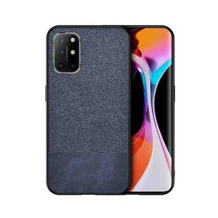 For OnePlus 8T Shockproof Splicing PU + Cloth Protective Case(Stitching Black)
