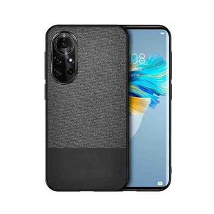 For Huawei Nova 8 Pro 5G Shockproof Splicing PU + Cloth Protective Case(Stitching Black)