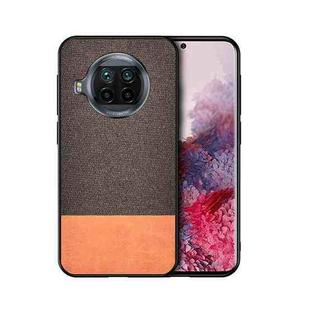 For Xiaomi Mi 10T Lite 5G Shockproof Splicing PU + Cloth Protective Case(Stitching Brown)