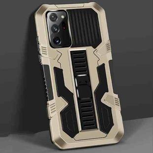 For Samsung Galaxy Note20 Vanguard Warrior All Inclusive Double-color Shockproof TPU + PC Protective Case with Holder(Gold)