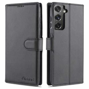 For Samsung Galaxy S21 5G AZNS Calf Texture Horizontal Flip Leather Case with Holder & Card Slots & Wallet & Photo Frame(Black)