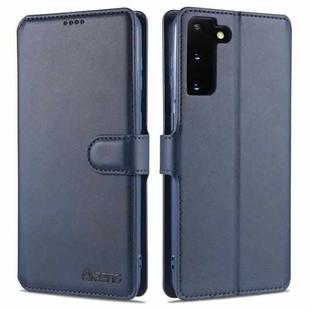 For Samsung Galaxy S21+ 5G AZNS Calf Texture Horizontal Flip Leather Case with Holder & Card Slots & Wallet & Photo Frame(Blue)