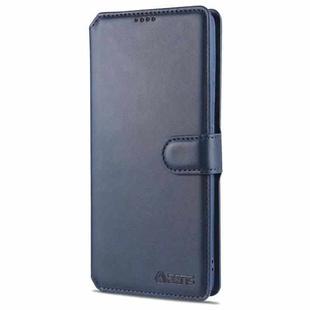 For Samsung Galaxy S21 Ultra 5G AZNS Calf Texture Horizontal Flip Leather Case with Holder & Card Slots & Wallet & Photo Frame(Blue)
