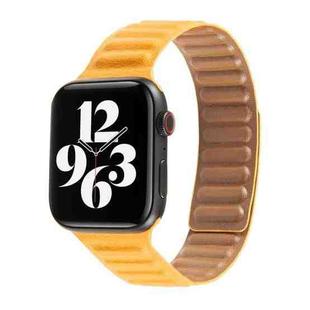 Loop Leather Watch Band For Apple Watch Series 7 41mm / 6 & SE & 5 & 4 40mm / 3 & 2 & 1 38mm(California Poppy)