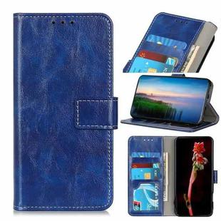 For OnePlus 9 Retro Crazy Horse Texture Horizontal Flip Leather Case, with Holder & Card Slots & Wallet & Photo Frame(Blue)