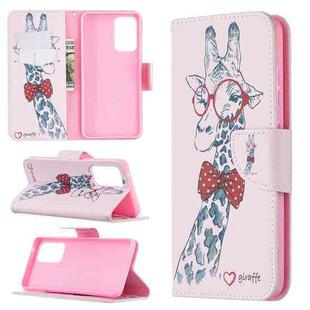 For Samsung Galaxy A52 5G / 4G Colored Drawing Pattern Horizontal Flip Leather Case with Holder & Card Slots & Wallet(Deer)