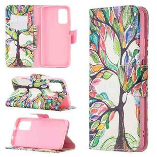 For Xiaomi Poco M3 Colored Drawing Pattern Horizontal Flip Leather Case with Holder & Card Slots & Wallet(Tree Life)