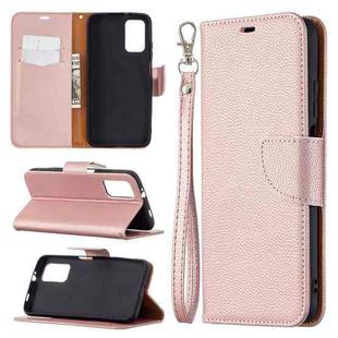 For Xiaomi Poco M3 Litchi Texture Pure Color Horizontal Flip PU Leather Case with Holder & Card Slots & Wallet & Lanyard(Rose Gold)