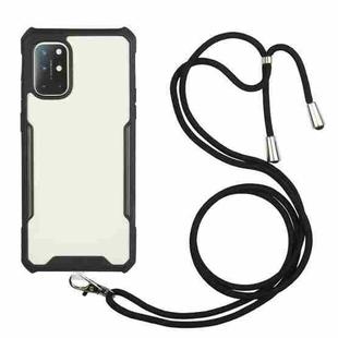 For Xiaomi Redmi Note 9 / Poco M3 Acrylic + Color TPU Shockproof Case with Neck Lanyard(Black)